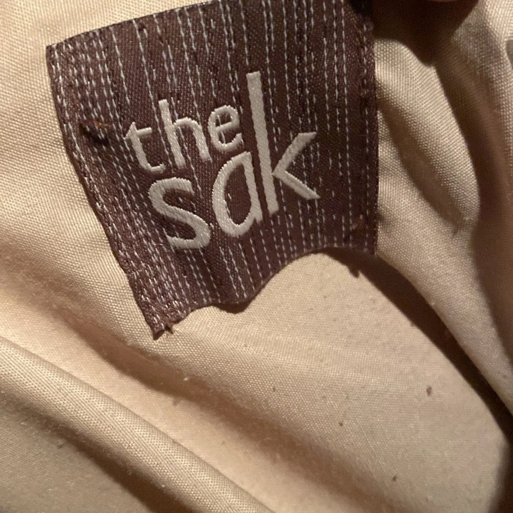 The Sak Shoulder/Tote Bag Green, tan, white Macrame Beach Shopping